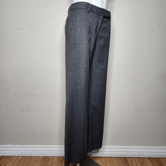 Talbots‎ Charcoal Gray Stretch Wool Wide Leg Trousers Size 6 - Picture 3 of 14